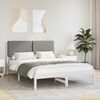 vidaXL Letto con Testiera Rivestita Grigio chiaro 140 x 190 cm