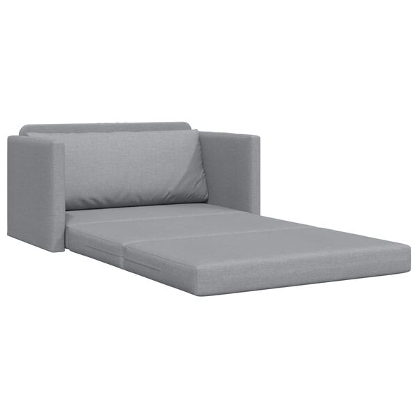 vidaXL Divano letto 110cm Grigio chiaro Tessuto