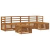 vidaXL Set divani 6 pcs Naturale Legno di Acacia Massello