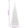 vidaXL Albero di Natale Artificiale Pop-up con 50 LED Bianco 120 cm