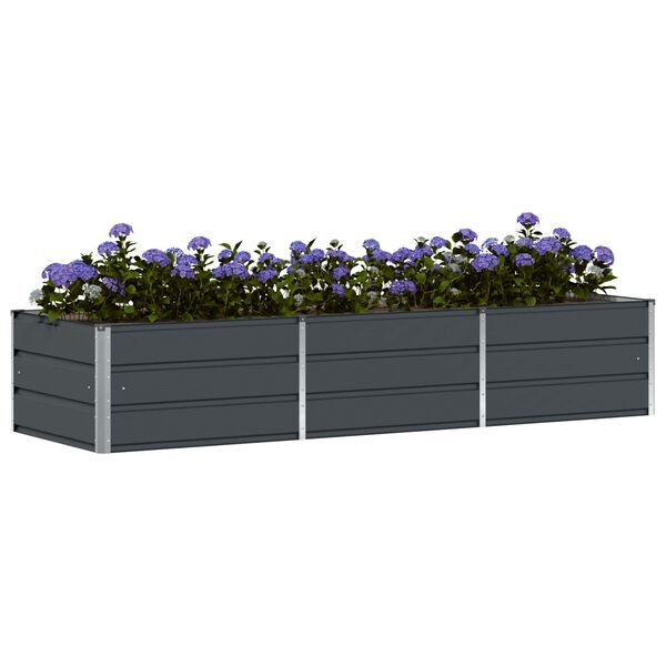 vidaXL Fioriera Antracite 240 x 80 x 45 cm Acciaio