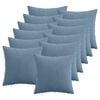vidaXL Federa 12 pz HEERLEN Blu 40 x 40 cm corduroy
