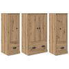 vidaXL Credenza 3 pcs Rovere artigianale 132 x 35,5 x 103,5 cm
