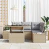 vidaXL Set Divano da Giardino con cuscino 5 pcs Beige polyrattan