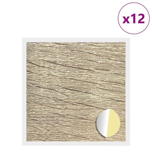 vidaXL Copertura Vite Adesiva 12 pcs Rovere Sonoma &Oslash; 20 x 0,5 mm