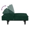 vidaXL Divano Letto Verde Scuro in Velluto