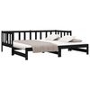 vidaXL Dormeuse Estraibile Nera 2x(90x190) cm Legno Massello di Pino