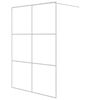 vidaXL Parete Doccia Walk in Bianca 140x195 cm Vetro Trasparente ESG