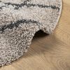 vidaXL Tappeto Shaggy PAMPLONA a Pelo Lungo Beige e Antracite &Oslash; 120 cm