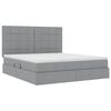 vidaXL Letto con contenitore e materasso Grigio chiaro 180 x 200 cm