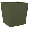 vidaXL Fioriere da Giardino 2 pz Verde Oliva 50x50x50 cm in Acciaio