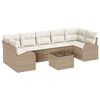 vidaXL Set Divano da Giardino 8 pz Beige polyrattan