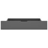 vidaXL Giroletto 2 Cassetti Grigio Scuro Legno Massello Pino 160x200cm
