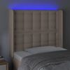 vidaXL Testiera a LED Cappuccino 83x16x118/128 cm in Similpelle