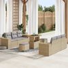 vidaXL Set Divano da Giardino con cuscino 9 pcs Beige e Grigio Chiaro