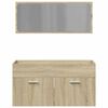 vidaXL Set Mobili da Bagno 2 pz Rovere Sonoma in Legno Multistrato