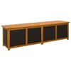 vidaXL Scatola di Stoccaggio per Giardino 185 L 200 x 50 x 56 cm Nero