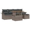vidaXL Set Divano da Giardino 6 pz Grigio polyrattan