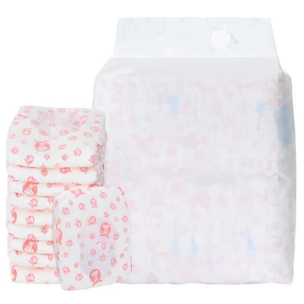 vidaXL Pannolino usa e getta per cani femmina 50 pcs Bianco M