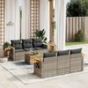 vidaXL Set Divani da Giardino 7 pz con Cuscini Grigio in Polyrattan