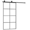 vidaXL Porta Scorrevole con Ferramenta 102,5x205cm Vetro ESG Alluminio