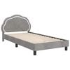 vidaXL Struttura letto bambini con testata Grigio chiaro 90 x 190 cm