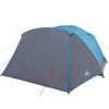 vidaXL Tenda da Campeggio con Portico per 4 Persone Blu Impermeabile