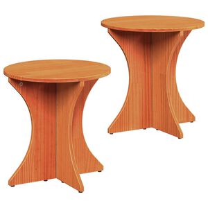 vidaXL Tavolino da salotto 2 pz Marrone cerato 46 x 46 x 47 cm