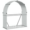 vidaXL Portaceppi Argento 120x45x140 cm in Acciaio Zincato