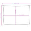vidaXL Parasole a Vela Oxford Rettangolare 2,5x4,5 m Rosso