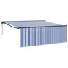 vidaXL Tenda retrattile Blu e Bianco 400 &times; 300 cm