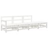 vidaXL Set Salotto da Giardino 4 pz Bianco in Legno Massello di Pino