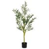 vidaXL Albero Ulivo Artificiale 450 Foglie 120 cm Verde