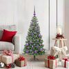 vidaXL Albero di Natale con 150 LED con supporto Verde 120 cm PVC
