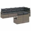 vidaXL Set Divano da Giardino 8 pz Grigio polyrattan