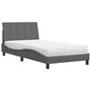 vidaXL Letto con Materasso Hanko Grigio Scuro 100x200 cm in Tessuto