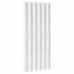 vidaXL Tenda per insetti in chenille Grigio chiaro e bianco