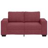 vidaXL Divano a 2 Posti Rosso Vino 160x77x82 cm in Tessuto