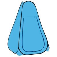 vidaXL Tenda Doccia da Campeggio Pop Up Blu