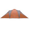 vidaXL Tenda da Campeggio a Cupola 6 Persone Grigio e Arancione