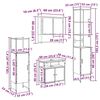 vidaXL Set di mobili per il bagno con lo scaffale 4 pcs Rovere Sonoma