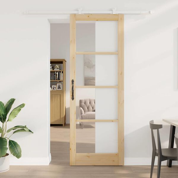 vidaXL Porta scorrevole ORKDAL Naturale 83 x 232 cm