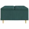 vidaXL Pouf contenitore Verde Scuro 80 x 80 x 45 cm Tessuto