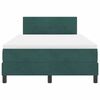 vidaXL Letto a molle con materasso Verde Scuro 120 x 190 cm Velluto