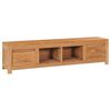 vidaXL Mobile Porta TV 115x30x35 cm in Legno Massello di Teak