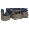 vidaXL Set Divani da Giardino 6 pz con Cuscini Grigio in Polyrattan