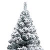 vidaXL Albero di Natale Artificiale con Neve Fioccata Verde 150 cm PVC