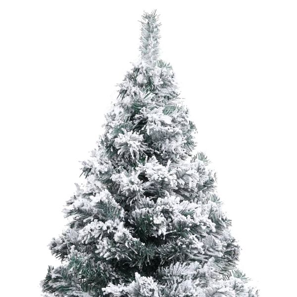 vidaXL Albero di Natale Artificiale con Neve Fioccata Verde 150 cm PVC