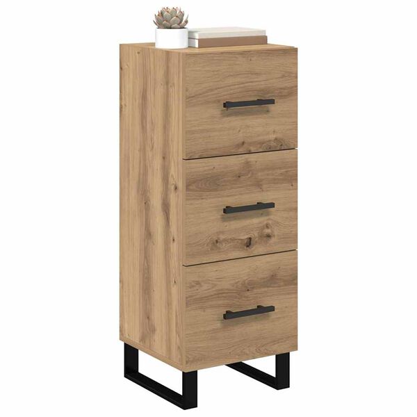 vidaXL Credenza con cassetto Rovere artigianale 34,5 x 34 x 90 cm