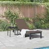 vidaXL Lettino da Sole 1-persona Marrone 60 x 200 x 27cm polyrattan